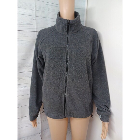 Columbia Jacket Womens Medium Gray Fleece Interchange Full Zip Up Sweater - Picture 1 of 7
